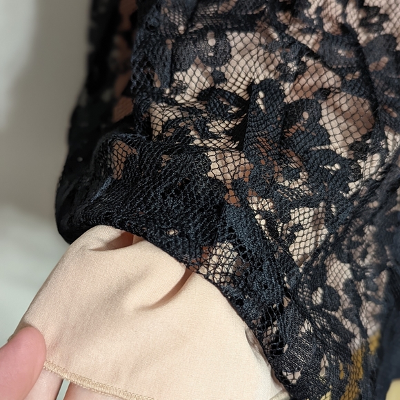 Little Mistress Maternity Allover Cutwork Lace Midi Dress - Picture 4 of 10